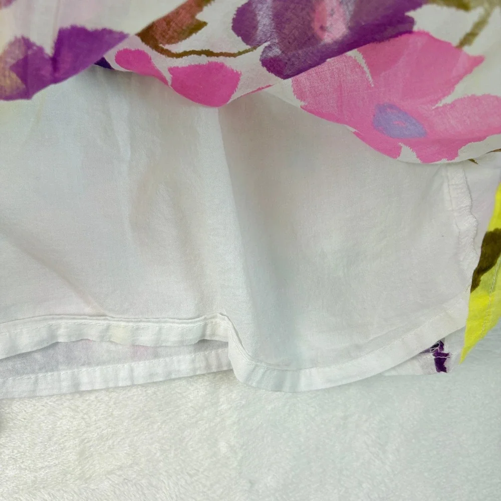 Old Navy Floral Sundress Kids Size 8 White Pink Yellow Good‎ Smocked Cotton